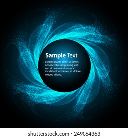 Fondo de Tecnología Abstractas de luz azul oscuro para Sitio web gráfico por computadora. caja de texto. Folleto. tarjeta. onda.