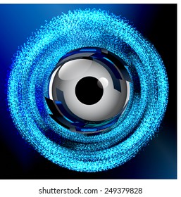 Dark blue Light Abstract Technology background for computer graphic website internet.
