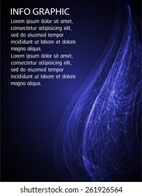 Dark blue Light Abstract Technology background for computer graphic website internet. text box. Brochure. card. wave. label. banner