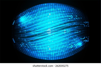 Dark blue Light Abstract Technology background for computer graphic website internet and business. text box. Brochure. card. wave. label. banner