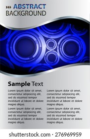 dark blue Light Abstract Technology background computer graphic website internet and business. vector illustration. text box. Brochure. card. banner flyer magazine. Design label.