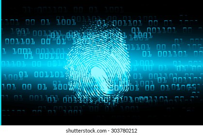 dark blue Light Abstract Technology background for computer graphic website internet web. circuit. illustration. infographics. binary code. www. vector. Spark. motion move blur. Finger-print scan. 