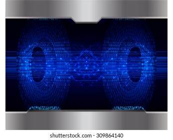 dark blue Light Abstract Technology background for computer graphic website internet and business circuit.illustration.digital. infographics. binary code background. Spark. vector