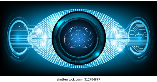 Dark blue Light Abstract Technology background for computer graphic website internet business. circuit. vector illustration. infographics. motion move blur.neon. Brainstorm, Brain