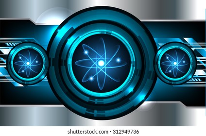 dark blue Light Abstract Technology background for computer graphic website internet business. circuit. vector illustration. infographics. motion move blur.neon.molecule atom electron neutron nuclear.