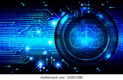 Dark blue Light Abstract Technology background for computer graphic website internet business. circuit. vector illustration. infographics. motion move blur.neon. Brainstorm, Brain