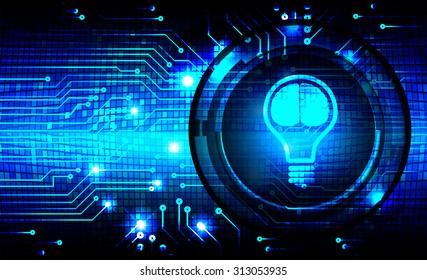 Dark blue Light Abstract Technology background for computer graphic website internet business. circuit. vector illustration. infographics. motion move blur.neon. Brainstorm, Brain. Bulb Ideas