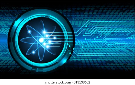 dark blue Light Abstract Technology background for computer graphic website internet business. circuit. vector illustration. infographics. motion move blur.neon.molecule atom electron neutron nuclear.