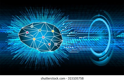Dark blue Light Abstract Technology background for computer graphic website internet business. circuit. vector illustration. infographics. motion move blur.neon. Brainstorm, Brain. Bulb Ideas