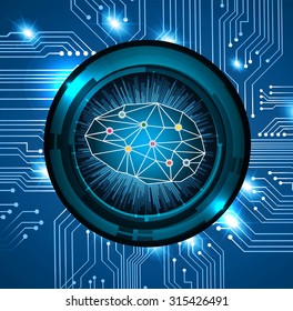 Dark blue Light Abstract Technology background for computer graphic website internet business. circuit. vector illustration. infographics. motion move blur.neon. Brainstorm, Brain. Ideas