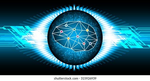 Dark blue Light Abstract Technology background for computer graphic website internet business. circuit. vector illustration. infographics. motion move blur.neon. Brainstorm, Brain. Ideas. lamp, bulb
