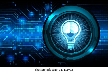 Dark blue Light Abstract Technology background for computer graphic website internet business. circuit. vector illustration. infographics. motion move blur.neon. Brainstorm, Brain. Bulb Ideas