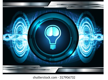 Dark blue Light Abstract Technology background for computer graphic website internet business. circuit. vector illustration. infographics. motion move blur.neon. Brainstorm, Brain. Bulb Ideas