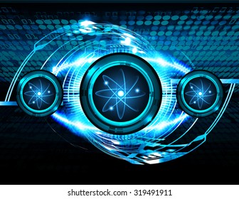 dark blue Light Abstract Technology background for computer graphic website internet business. circuit. vector illustration. infographics. motion move blur.neon.molecule atom electron neutron nuclear.