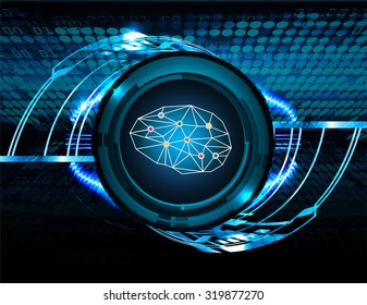 Dark blue Light Abstract Technology background for computer graphic website internet business. circuit. vector illustration. infographics. motion move blur.neon. Brainstorm, Brain. Bulb Ideas