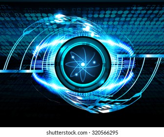 dark blue Light Abstract Technology background for computer graphic website internet business. circuit. vector illustration. infographics. motion move blur.neon.molecule atom electron neutron nuclear.