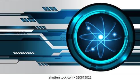 dark blue Light Abstract Technology background for computer graphic website internet business. circuit. vector illustration. infographics. motion move blur.neon.molecule atom electron neutron nuclear.