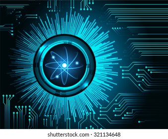 dark blue Light Abstract Technology background for computer graphic website internet business. circuit. vector illustration. infographics. motion move blur.neon.molecule atom electron neutron nuclear.