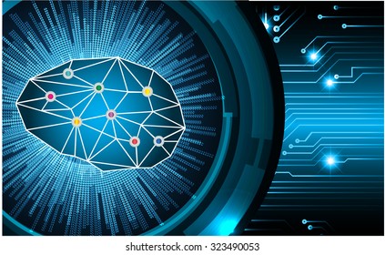 Dark blue Light Abstract Technology background for computer graphic website internet business. circuit. illustration. infographics. motion move blur.neon. Brainstorm, Brain. Bulb Ideas