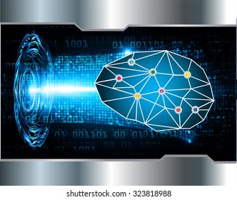 Dark blue Light Abstract Technology background for computer graphic website internet business. circuit. vector illustration. infographics. motion move blur.neon. Brainstorm, Brain. Bulb Ideas