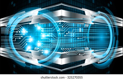 Dark blue Light Abstract Technology background for computer graphic website internet business. circuit. vector illustration. infographics. motion blur. neon. eye