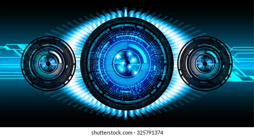 Dark blue Light Abstract Technology background for computer graphic website internet business. circuit. vector illustration. infographics. motion move blur.neon. eye