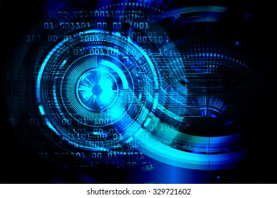 Dark blue Light Abstract Technology background for computer graphic website internet business. circuit. vector illustration. infographics. motion move blur.neon. eye