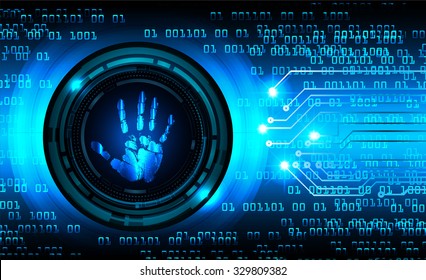 dark blue Light Abstract Technology background for computer graphic website internet and business. illustration. abstract digital. infographics. motion move neon. fingerprint. scanning. Hand print.