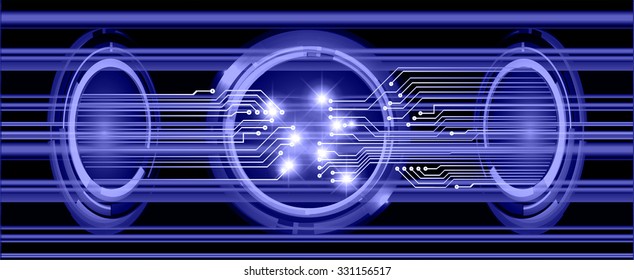 Dark blue Light Abstract Technology background for computer graphic website internet business. circuit. vector illustration. infographics. motion move blur.neon.