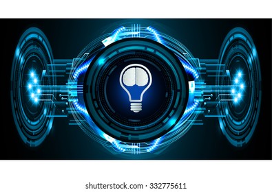 Dark blue Light Abstract Technology background for computer graphic website internet business. circuit. vector illustration. infographics. motion move blur.neon. Brainstorm, Brain. Bulb Ideas