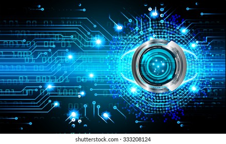 dark blue Light Abstract Technology background for computer graphic website internet and business. circuit. illustration.digital.infographics. binary code. zero one. eye