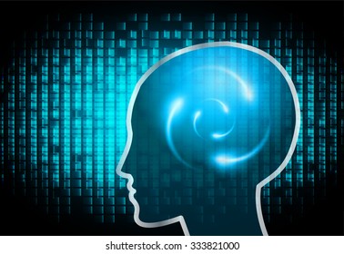 Dark blue Light Abstract Technology background for computer graphic website internet business. circuit. illustration. infographics. motion move blur.neon. Brainstorm, Brain. Bulb Ideas
