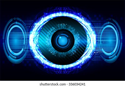 dark blue Light Abstract Technology background for computer graphic website internet and business. circuit. illustration.digital.infographics. binary code. zero one. vector.eye