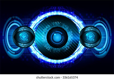 dark blue Light Abstract Technology background for computer graphic website internet and business. circuit. illustration.digital.infographics. binary code. zero one. vector.eye