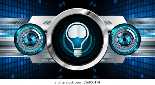 Dark blue Light Abstract Technology background for computer graphic website internet business. circuit. illustration. infographics. motion move blur.neon. Brainstorm, Brain. Bulb Ideas