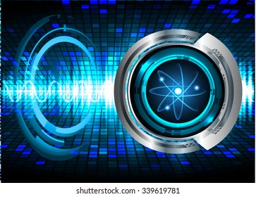 dark blue Light Abstract Technology background for computer graphic website internet business. circuit. vector illustration. infographics. motion move blur.neon.molecule atom electron neutron nuclear.