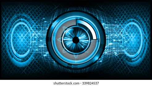 dark blue Light Abstract Technology background for computer graphic website internet and business. circuit. illustration.digital.infographics. binary code. zero one. vector. eye