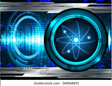 dark blue Light Abstract Technology background for computer graphic website internet business. circuit. vector illustration. infographics. motion move blur.neon.molecule atom electron neutron nuclear.