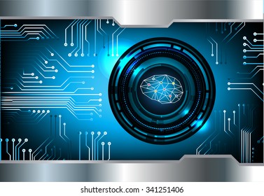 Dark blue Light Abstract Technology background for computer graphic website internet business. circuit. vector illustration. infographics. motion move blur.neon. Brainstorm, Brain. Bulb Ideas