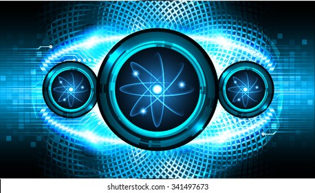 dark blue Light Abstract Technology background for computer graphic website internet business. circuit. vector illustration. infographics. motion move blur.neon.molecule atom electron neutron nuclear.