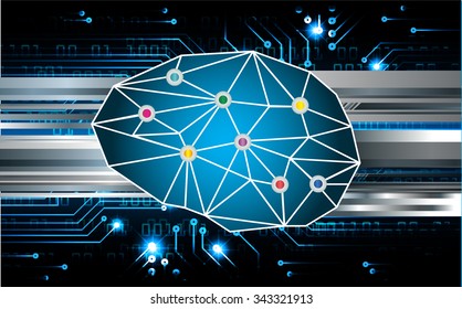 Dark blue Light Abstract Technology background for computer graphic website internet business. circuit. vector illustration. infographics. motion move blur.neon. Brainstorm, Brain. Bulb Ideas