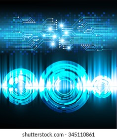 dark blue Light Abstract Technology background for computer graphic website internet business. circuit. vector illustration. abstract digital. infographics. motion move blur.neon. binary code wave
