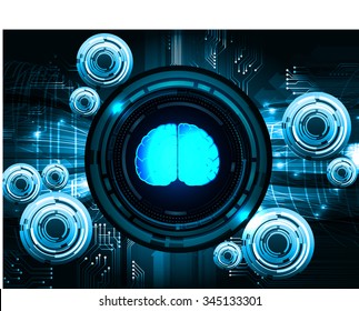 Dark blue Light Abstract Technology background for computer graphic website internet business. circuit. vector illustration. infographics. motion move blur.neon. Brainstorm, Brain. Bulb Ideas