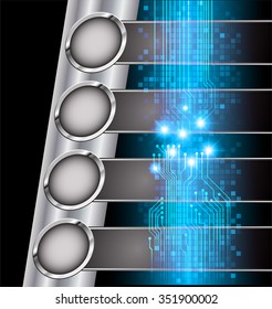 dark blue Light Abstract Technology background for computer graphic website internet and business. circuit. illustration. digital. infographics. binary code. www. vector. motion move blur. eye