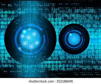 dark blue Light Abstract Technology background for computer graphic website internet and business. circuit. illustration. digital. infographics. binary code. vector. motion move blur. eye