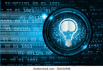 Dark blue Light Abstract Technology background for computer graphic website internet business. Bulb Ideas