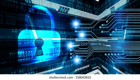 Dark blue Light Abstract Technology background for computer graphic website internet .circuit.illustration. infographics.motion move blur.neon.pixel. Binary digit. pixel. lock, key, Padlock scan virus