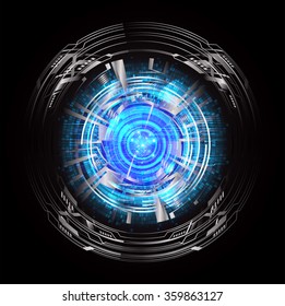 Dark blue Light Abstract Technology background for computer graphic website internet business. circuit. vector illustration. infographics. motion move blur.neon.