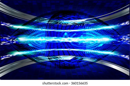 Dark blue Light Abstract Technology background for computer graphic website internet business. circuit. vector illustration. infographics. motion move blur.neon.eye