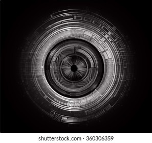 Dark blue Light Abstract Technology background for computer graphic website internet business. circuit. vector illustration. infographics. motion move blur.neon.eye